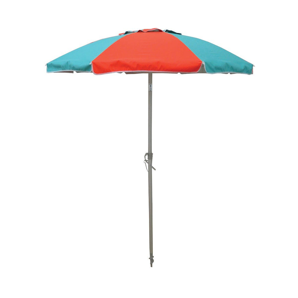 UPF50+ Fiesta 185cm Turquoise and Orange - Umbrella Beach