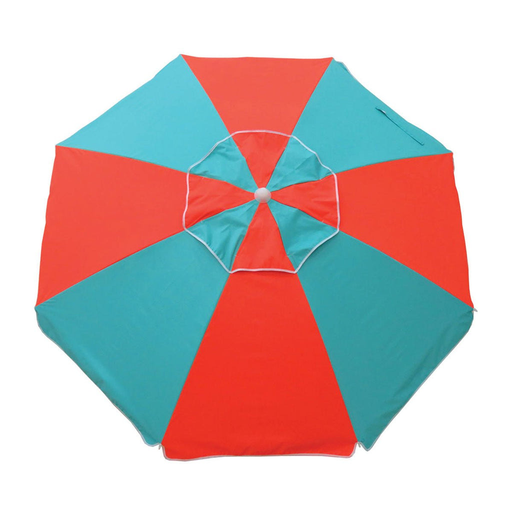 UPF50+ Fiesta 185cm Turquoise and Orange - Umbrella Beach