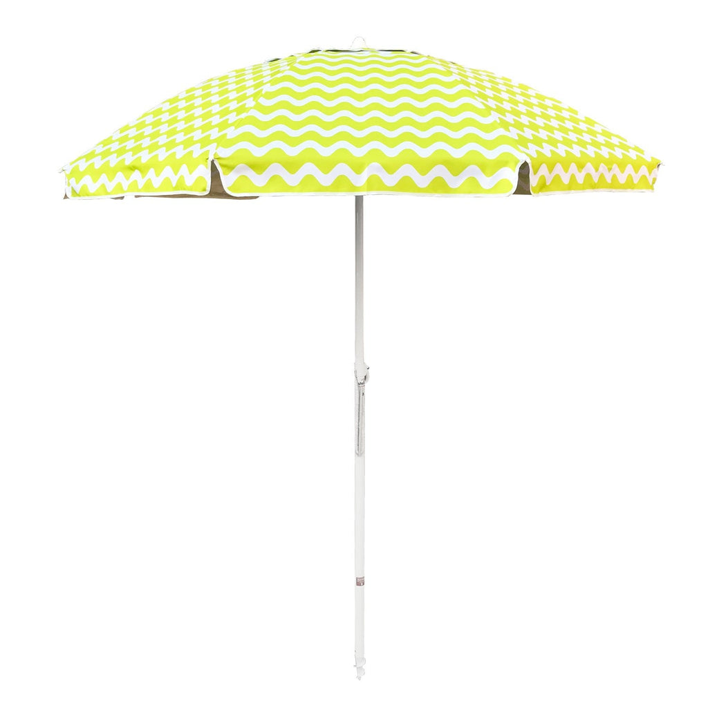 UPF50+ Newport Chevron Wave 200cm Lime - Umbrella Beach