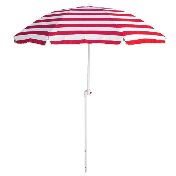 UPF50+ Noosa 180cm Red and White Stripe - Umbrella Beach