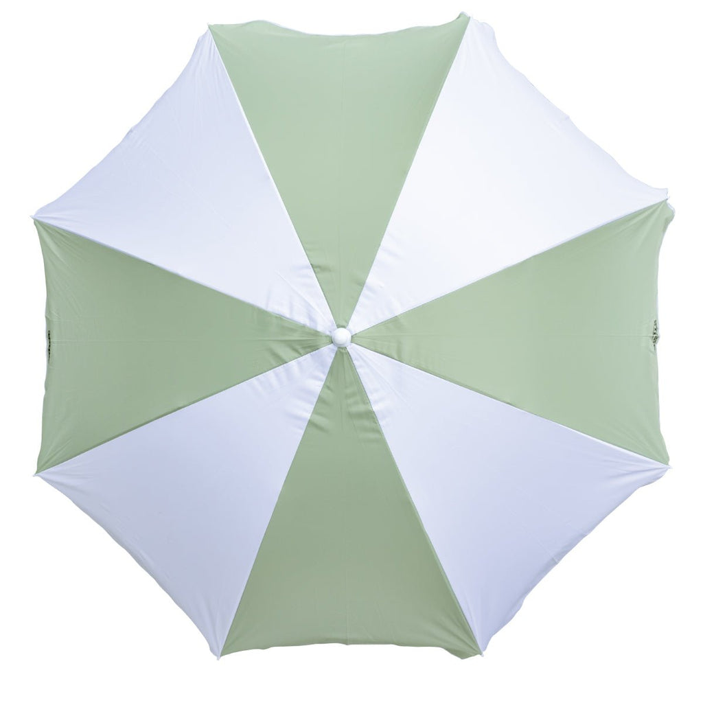 UPF50+ Noosa 180cm Sage Green and White - Umbrella Beach