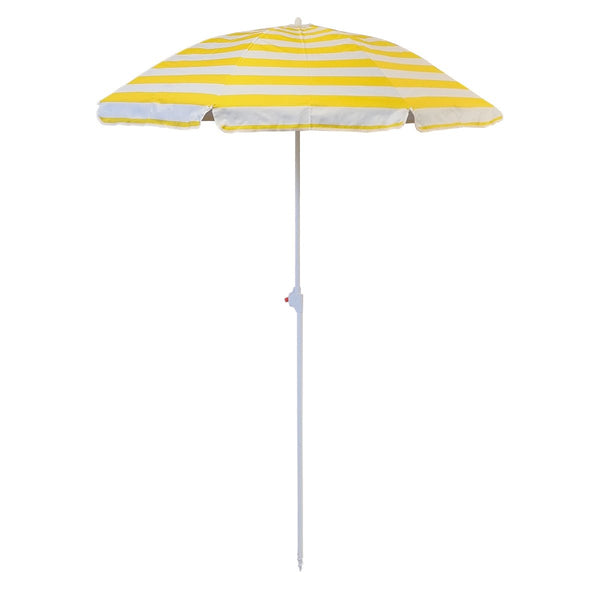 UPF50+ Noosa 180cm Yellow and White Stripe - Umbrella Beach