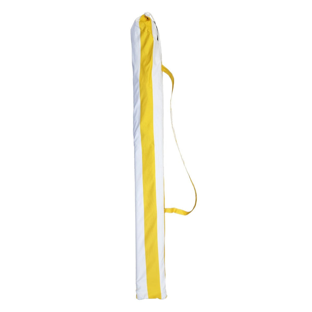 UPF50+ Noosa 180cm Yellow and White Stripe - Umbrella Beach