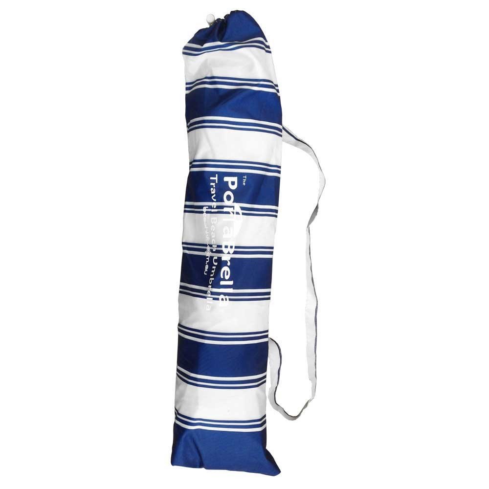 UPF50+ Portabrella 195cm Navy and White Stripe - Umbrella Beach