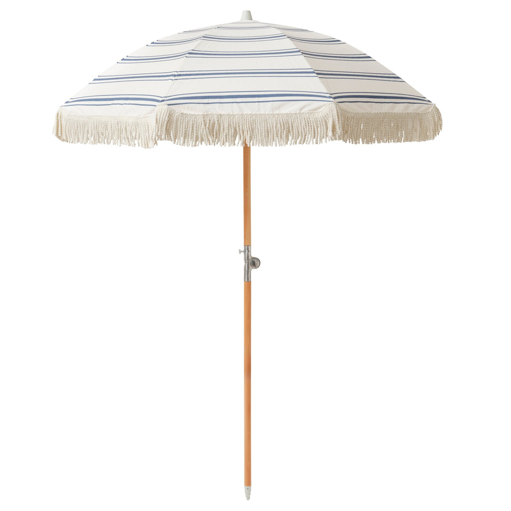 UPF50 Sunnylife 150cm The Resort Coastal Blue Luxe Beach Umbrella - Umbrella Beach