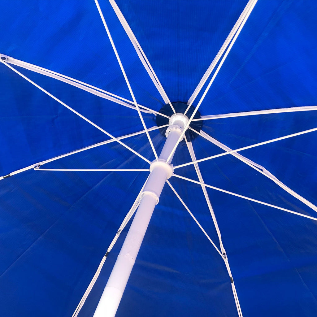 UPF50+ Avalon 200cm Vinyl Beach Umbrella Royal Blue