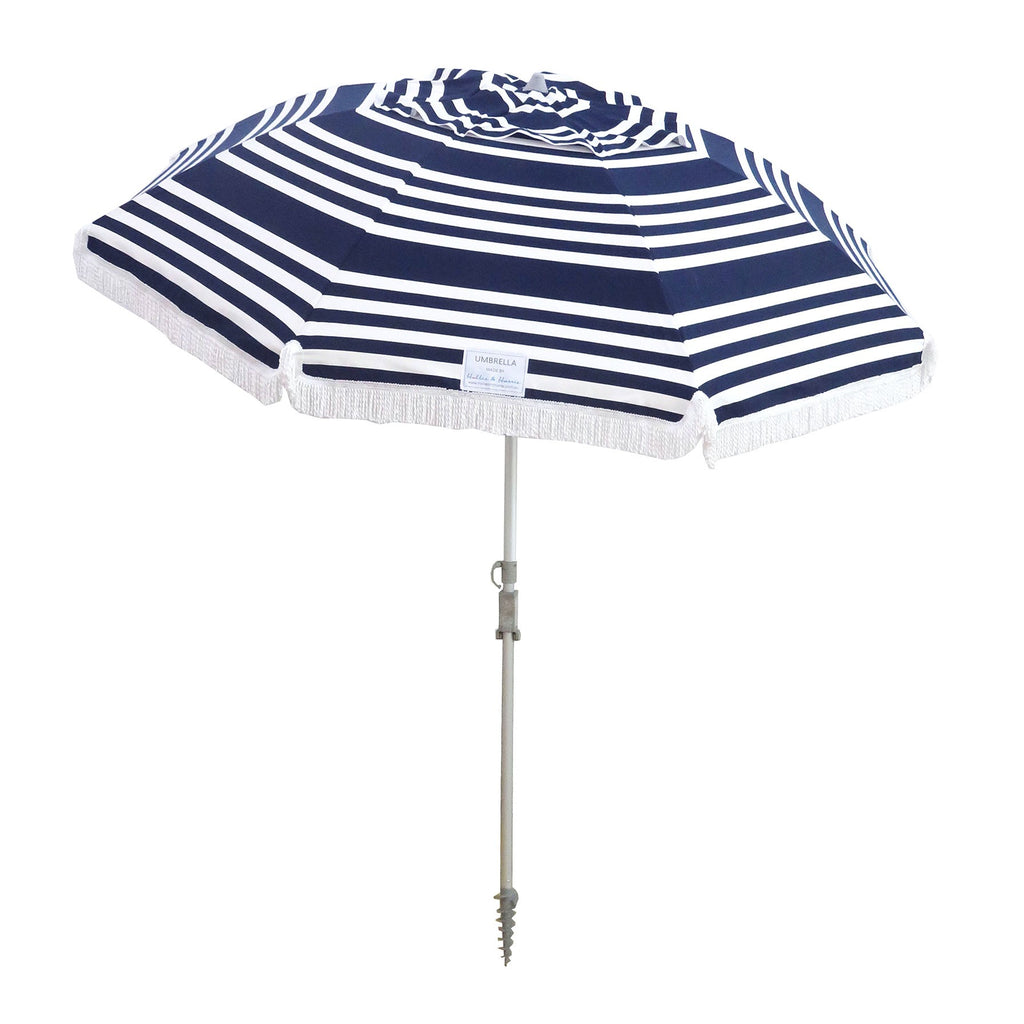UPF50+ Fringe Beach 210cm Umbrella Hello Sailor