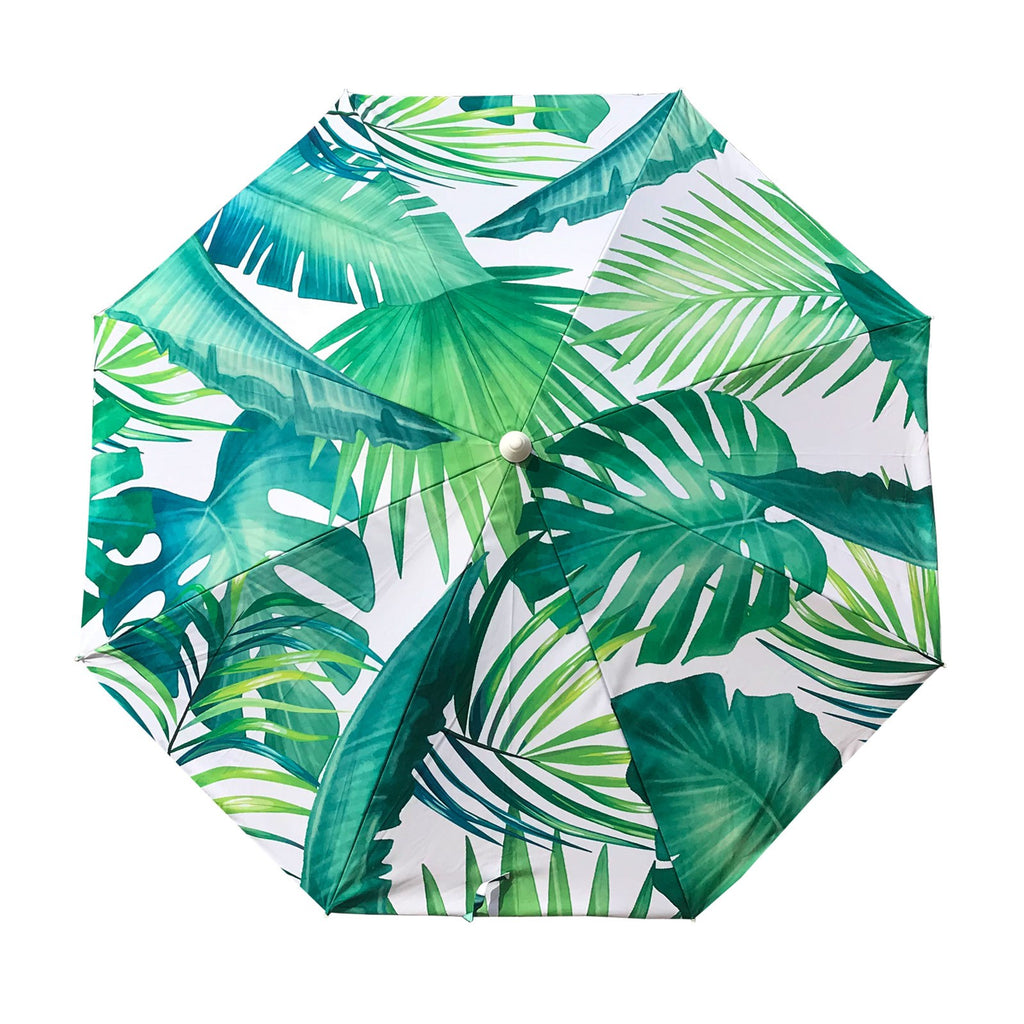 UPF50+ Avoca Beach Umbrella 220cm Palm Print
