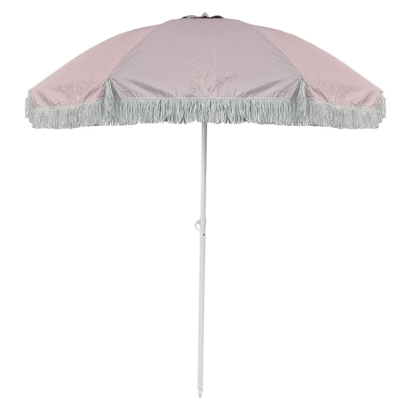 UPF50+ Avoca Vintage Fringe Beach Umbrella 220cm Dusk