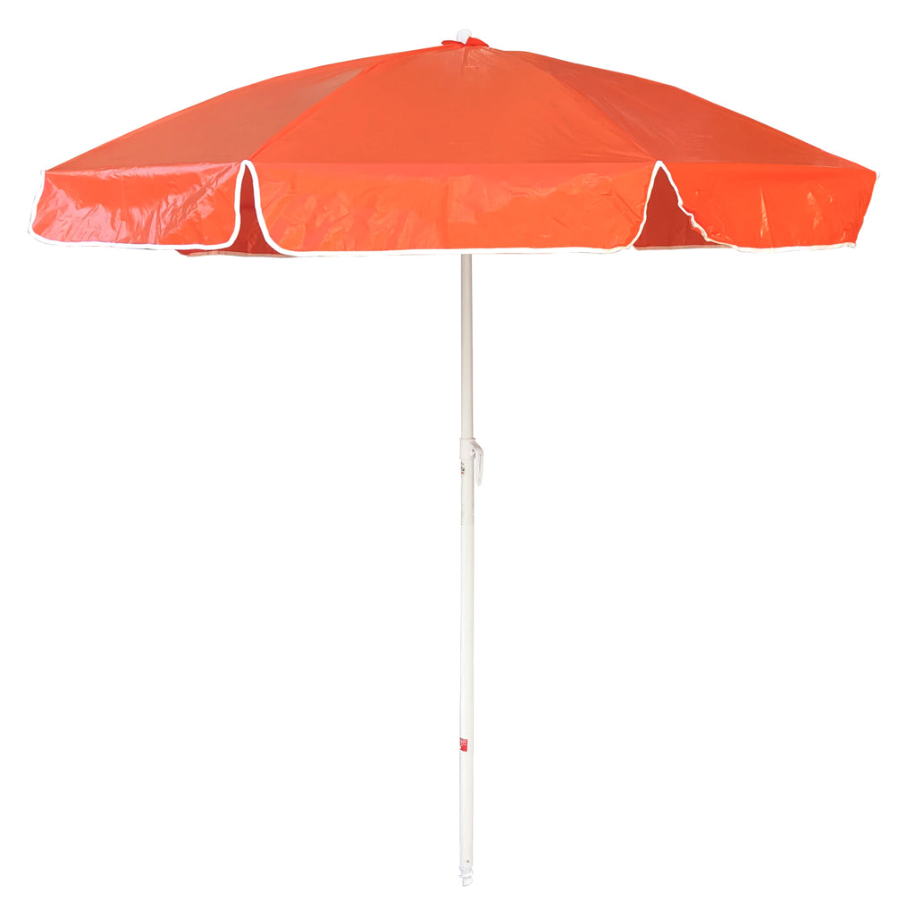 UPF50+ Avalon 200cm Vinyl Beach Umbrella HiViz Orange